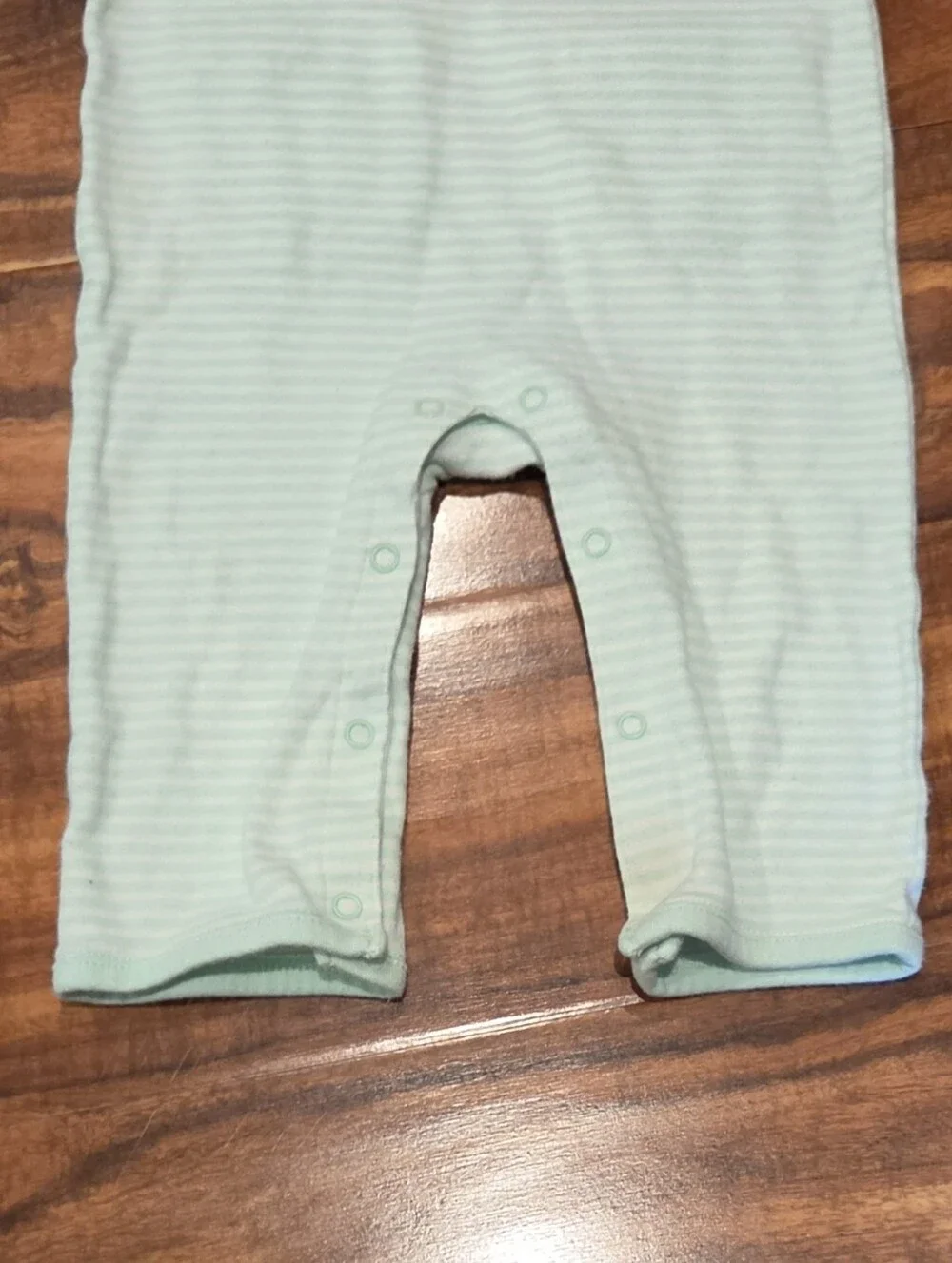 Gymboree NWT/GUC 6-12 Months Minto Green Striped Elephant Romper and Socks (2)